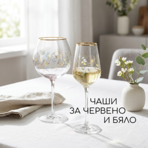 Чаши за червено и бяло вино