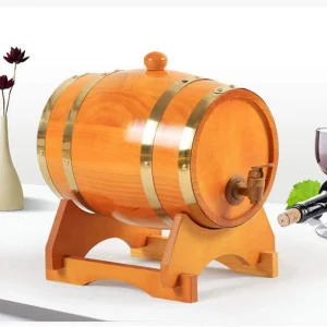 Дървено Буре с Кранче и Стойка за Подарък на Ценител