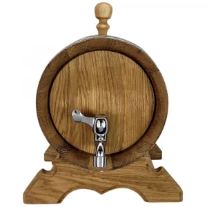 Дървено буре 5 литра с метална канелка