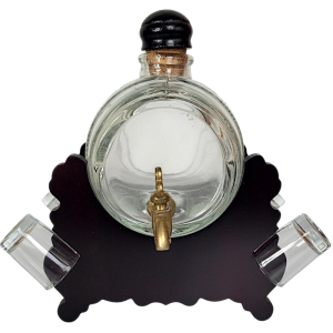 Стъклено Буре за Ракия 1000мл с 4 Чаши