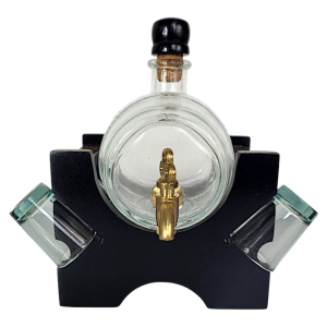 Стъклено буре с канелка и 4 чаши