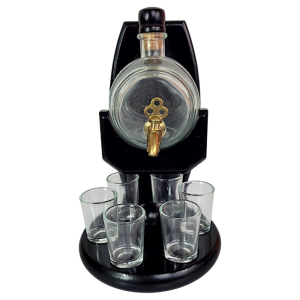 Стъклено Буре с Канелка на Въртяща се Стойка