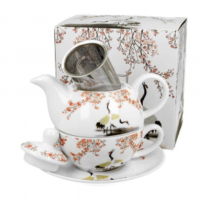 Комплект чаша с чайник Sakura and Cranes - Japan Collection