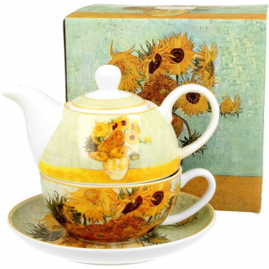 Комплект чаша с чайник Van Gogh Collection - Sunflowers на супер цена от Neostyle.bg
