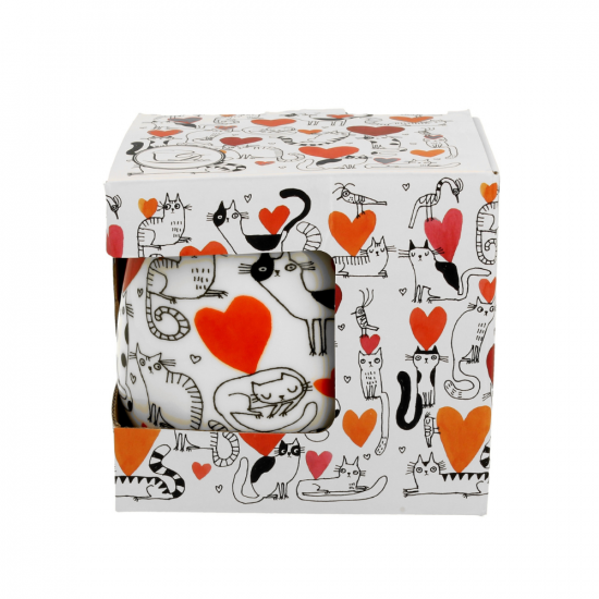 Чаша за чай Cats World - Hearts на супер цена от Neostyle.bg