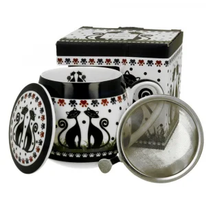 Чаша 430 мл с капаче и цедка - Indigo 