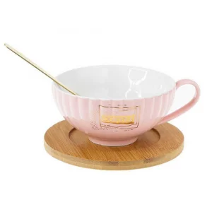 Чаша за кафе/чай с подложка и лъжичка