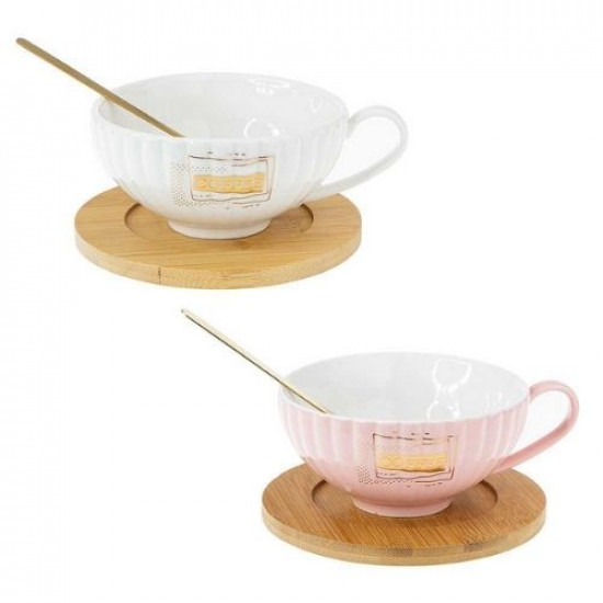 Чаша за кафе/чай с подложка и лъжичка на супер цена от Neostyle.bg