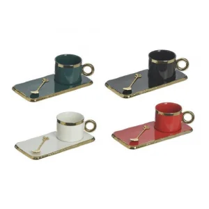 Комплект чаша с чинийка Gold Lux