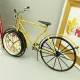 Настолен часовник във форма на жълто колело ретро стил 38см