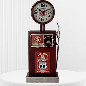 Часовник и касичка "Ретро Бензинова Колонка Route 66"