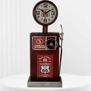 Часовник и касичка "Ретро Бензинова Колонка Route 66"