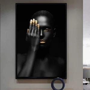 Стъклена картина за стена Черна перла