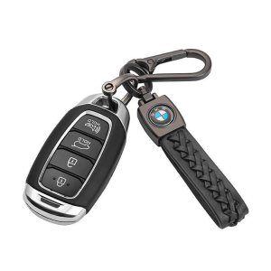 Черен плетен ключодържател BMW 15 см