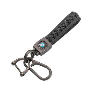 Черен плетен ключодържател BMW 15 см