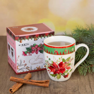 Коледна чаша за чай/кафе Коледна звезда