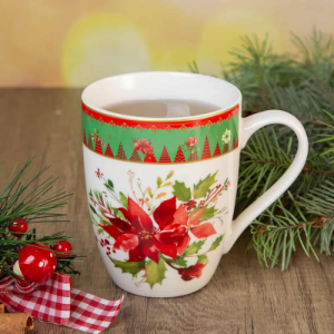 Коледна чаша за чай/кафе Коледна звезда