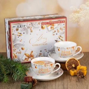 Коледен комплект чаши за чай