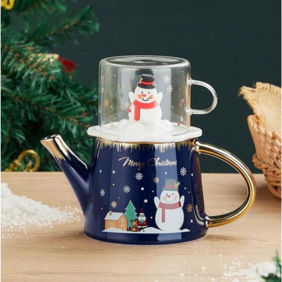 Коледен комплект чаша и кана за чай Santa Christmas на супер цена от Neostyle.bg