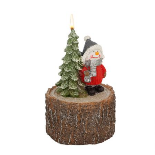 Коледна свещ снежко с елха на супер цена от Neostyle.bg
