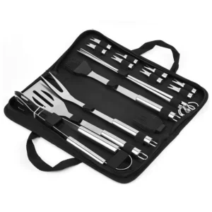 Прибори за Барбекю с Метални Дръжки в Калъф