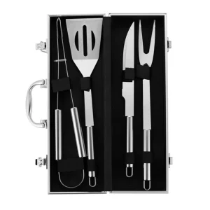Професионален комплект за барбекю в метален куфар