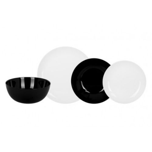 Сервиз за хранене luminarc diwali black and white 19 части на супер цена от Neostyle.bg