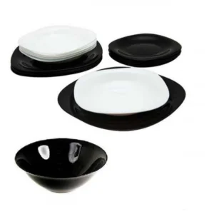Сервиз за хранене Carine Black & White Luminarc 19 ч. Сервиз за хранене Carine Black & White Luminarc 19 ч.