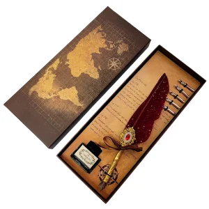 Винтидж комплект за писане с перо – подарък за ценители