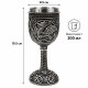 3D чаша за вино Game of Thrones Targaryen с релефен сребрист дракон