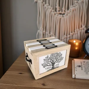 Дървена кутия за снимки Дървото на живота с 5 албума