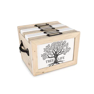 Дървена кутия за снимки Дървото на живота с 5 албума