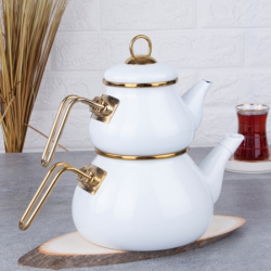 Емайлиран чайник за турски чай - Преоценен