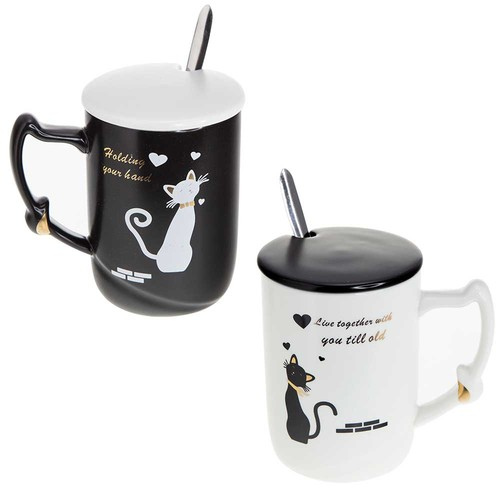 Сервиз за чай от 2 чаши MUG котки на супер цена от Neostyle.bg