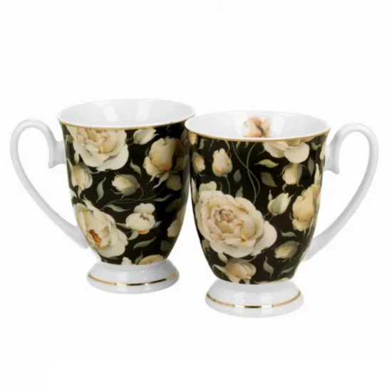 Комплект за чай English Roses Black - Golden Line на супер цена от Neostyle.bg