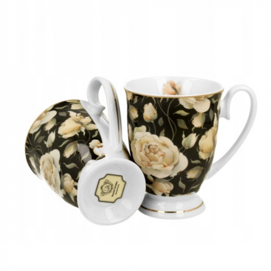 Комплект за чай English Roses Black - Golden Line на супер цена от Neostyle.bg