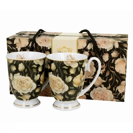 Комплект за чай English Roses Black - Golden Line от Neostyle.bg Комплект за чай English Roses Black - Golden Line на супер цена от Neostyle.bg