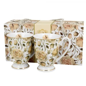Комплект за чай English Roses White - Golden Line