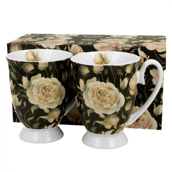 Комплект за чай Floral Collection - English Roses Black на супер цена от Neostyle.bg