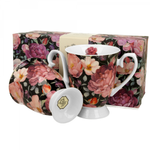 Комплект за чай Floral Collection - Spring Roses Black