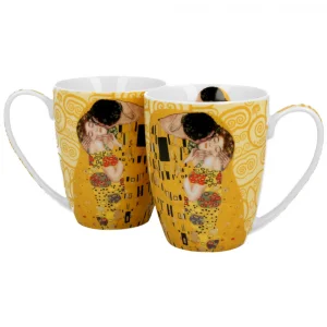 Комплект за чай mug Gustav Klimt Collection - The Kiss Ecru