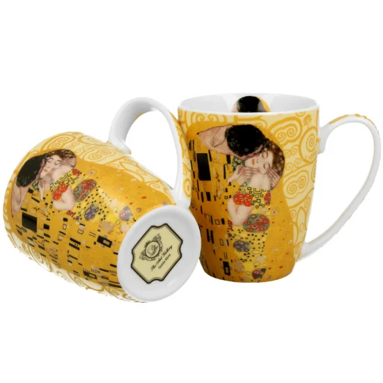Комплект за чай mug Gustav Klimt Collection - The Kiss Ecru на супер цена от Neostyle.bg