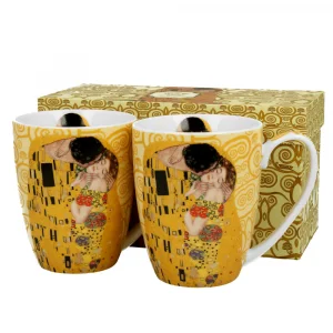 Комплект за чай mug Gustav Klimt Collection - The Kiss Ecru