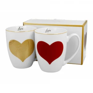 Сервиз за чай/кафе Red & Gold Heart