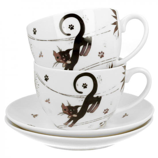 Чаши за чай Charming Cats на супер цена от Neostyle.bg