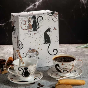 Комплект за Еспресо "Cat Collection" с Лъжички