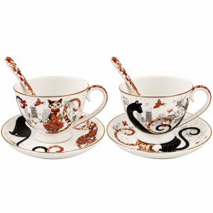 Комплект за Еспресо "Cat Collection" с Лъжички