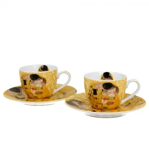 Комплект за кафе Gustav Klimt Collection - The Kiss Ecru