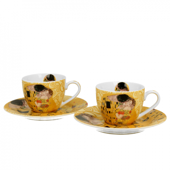 Комплект за кафе Gustav Klimt Collection - The Kiss Ecru на супер цена от Neostyle.bg