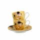 Комплект за кафе Gustav Klimt Collection - The Kiss Ecru на супер цена от Neostyle.bg